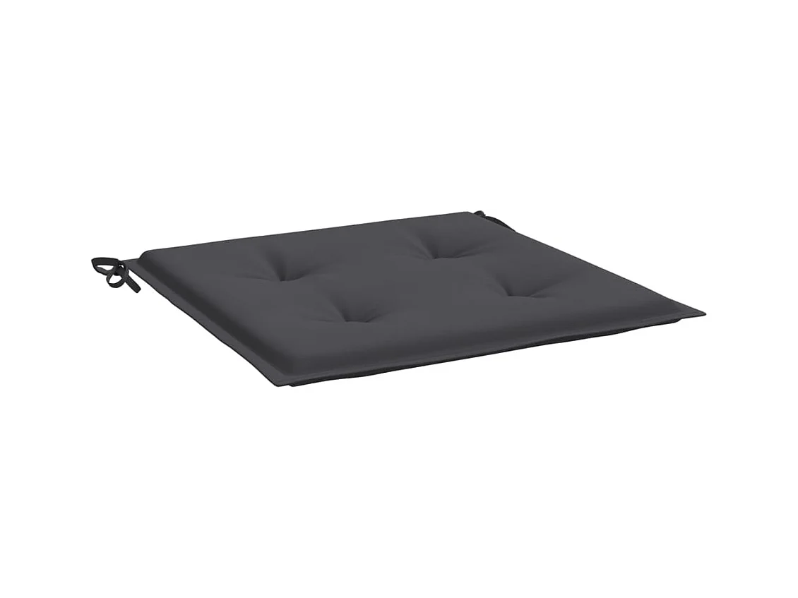 Tuinstoelkussens 2 st 40x40x3 cm oxford stof antracietkleurig NL687136