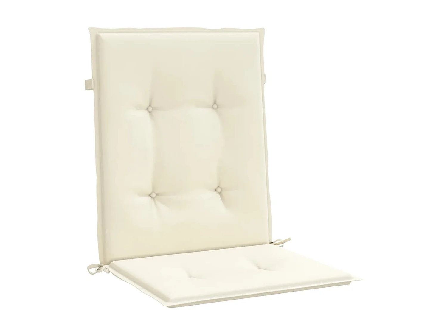 Coussins de chaise de jardin à dossier bas Lot de 4 crème OFR24161