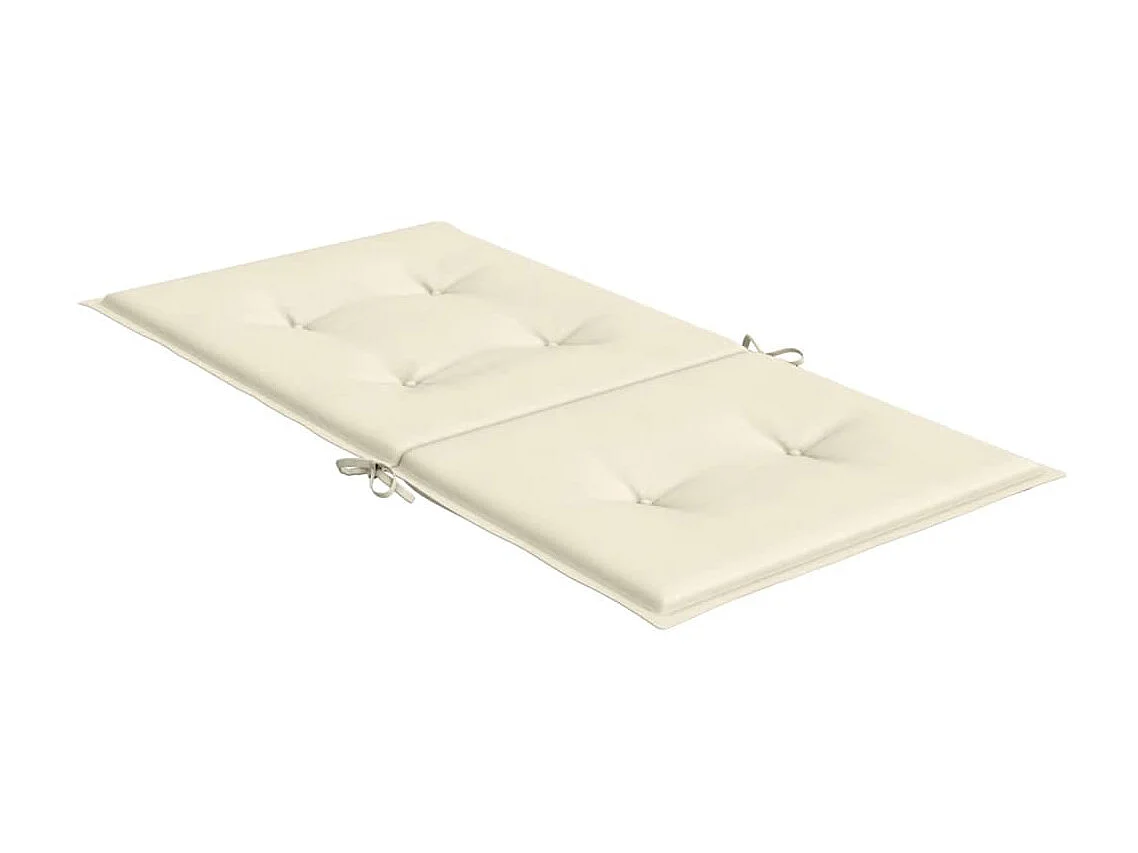 Coussins de chaise de jardin à dossier bas Lot de 4 crème OFR24161