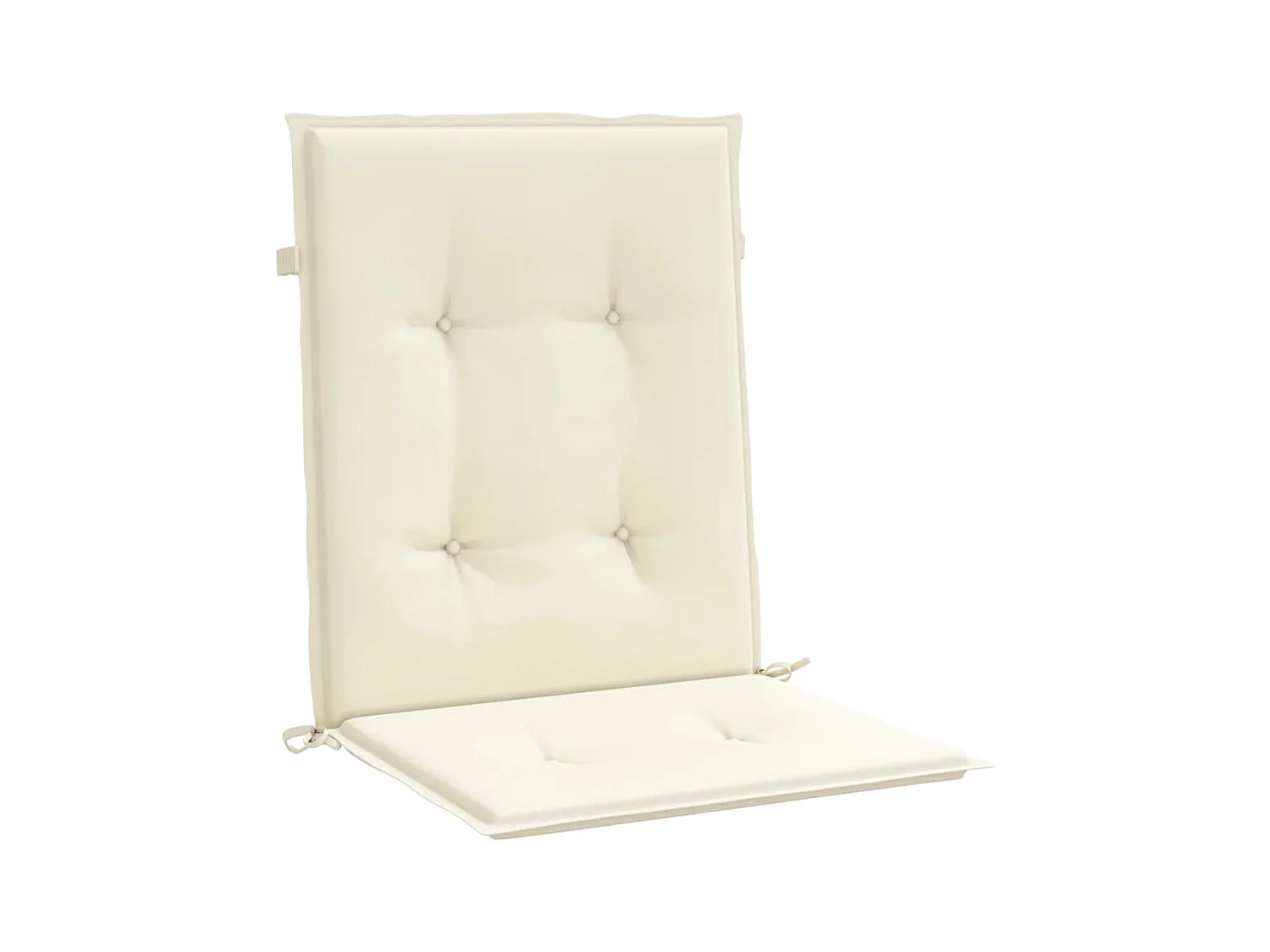 Cojín silla jardín respaldo bajo 4 uds tela Oxford crema ES247851