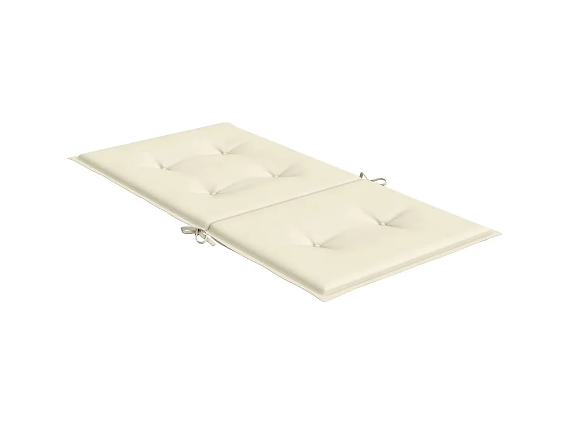 Cojín silla jardín respaldo bajo 4 uds tela Oxford crema ES247851