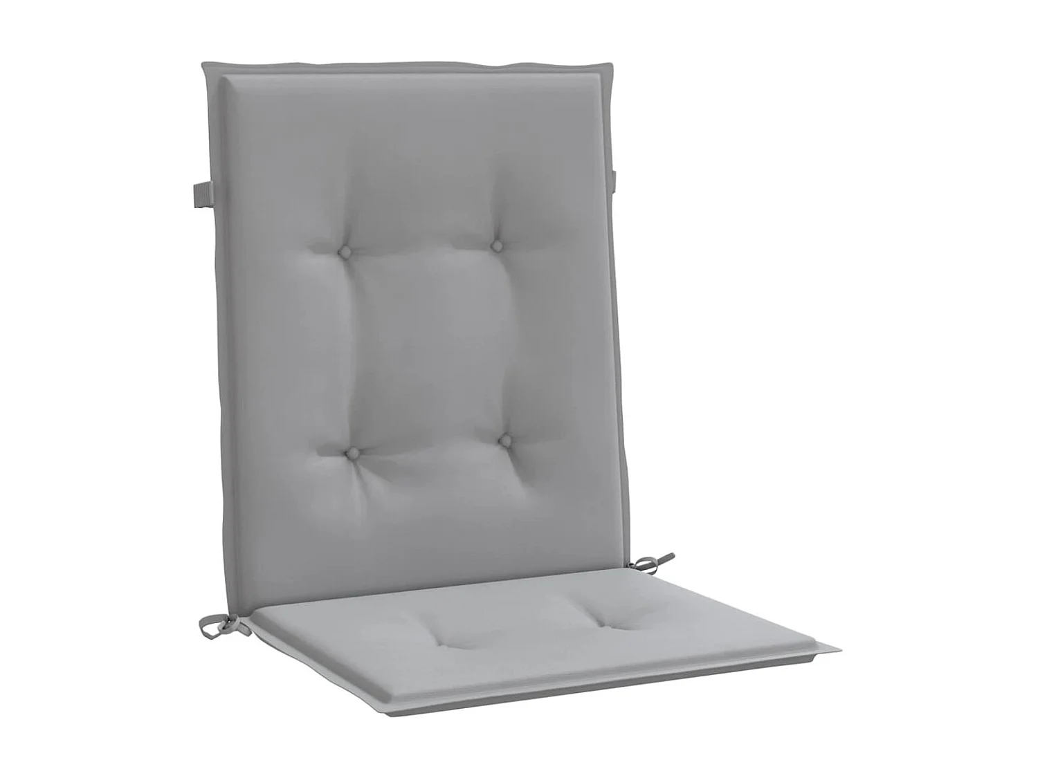 Coussins de chaise de jardin à dossier bas Lot de 4 gris OFR88228