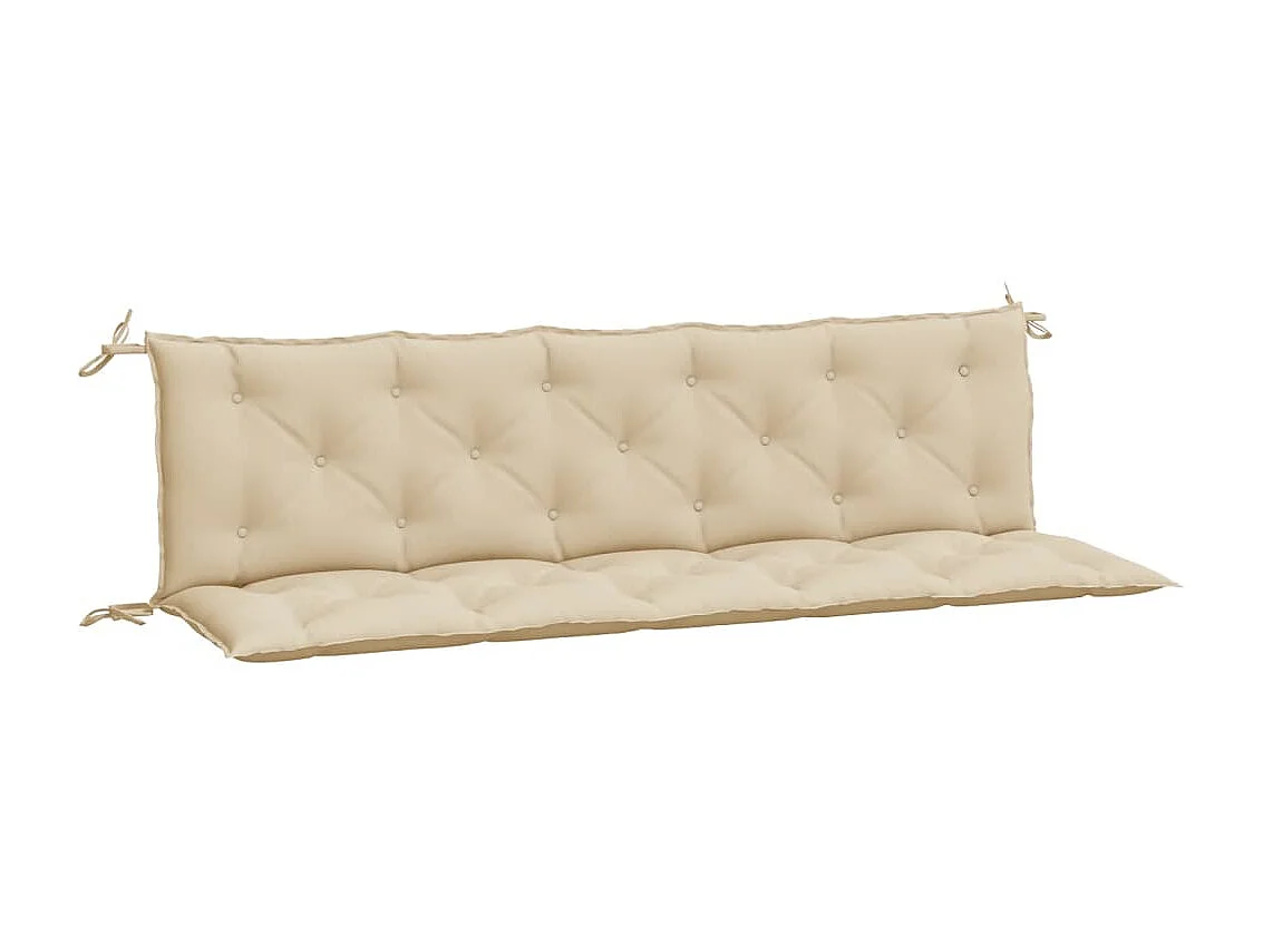 Coussins de banc de jardin 2 pcs beige 180x50x7 cm tissu Oxford OFR54468