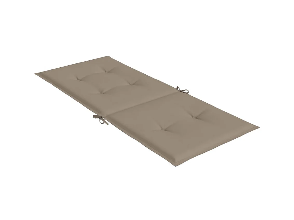 Coussins de chaise de jardin dossier haut Lot de 6 taupe tissu OFR66911