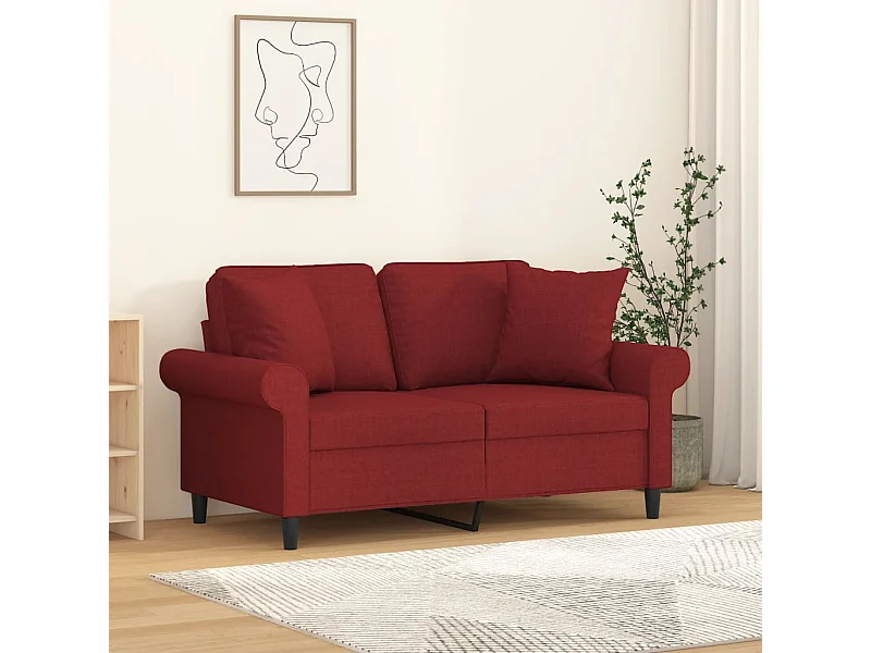 Almofadas decorativas 2 pcs 40x40 cm tecido vermelho tinto PT703972