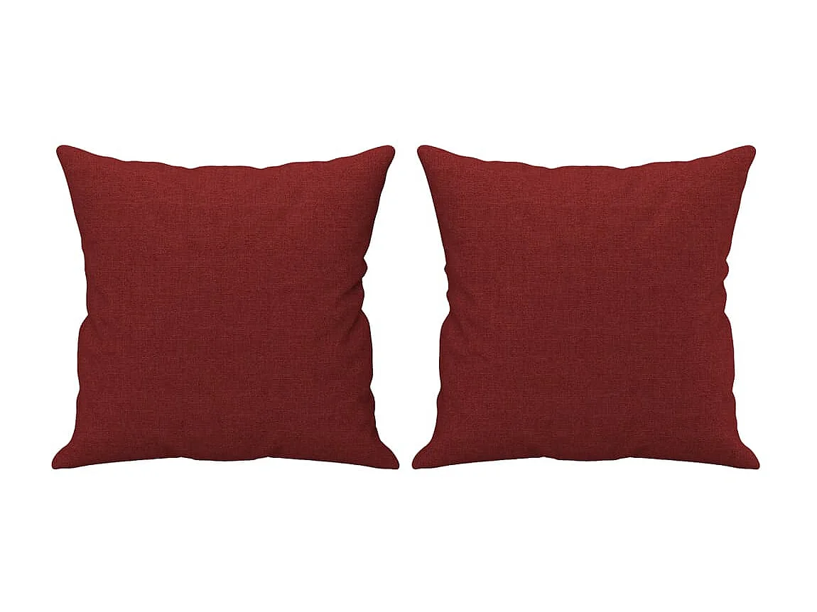 Coussins décoratifs 2 pcs Rouge bordeaux 40x40 cm Tissu OFR97324