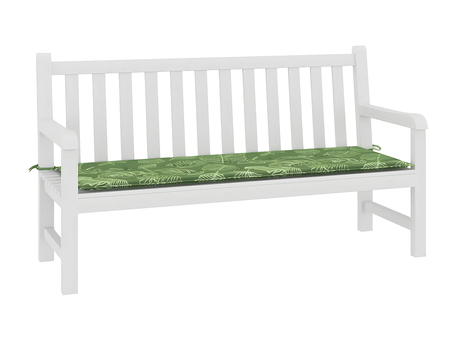 Almofadão banco jardim 150x50x3 cm tecido oxford padrão folhas PT834842