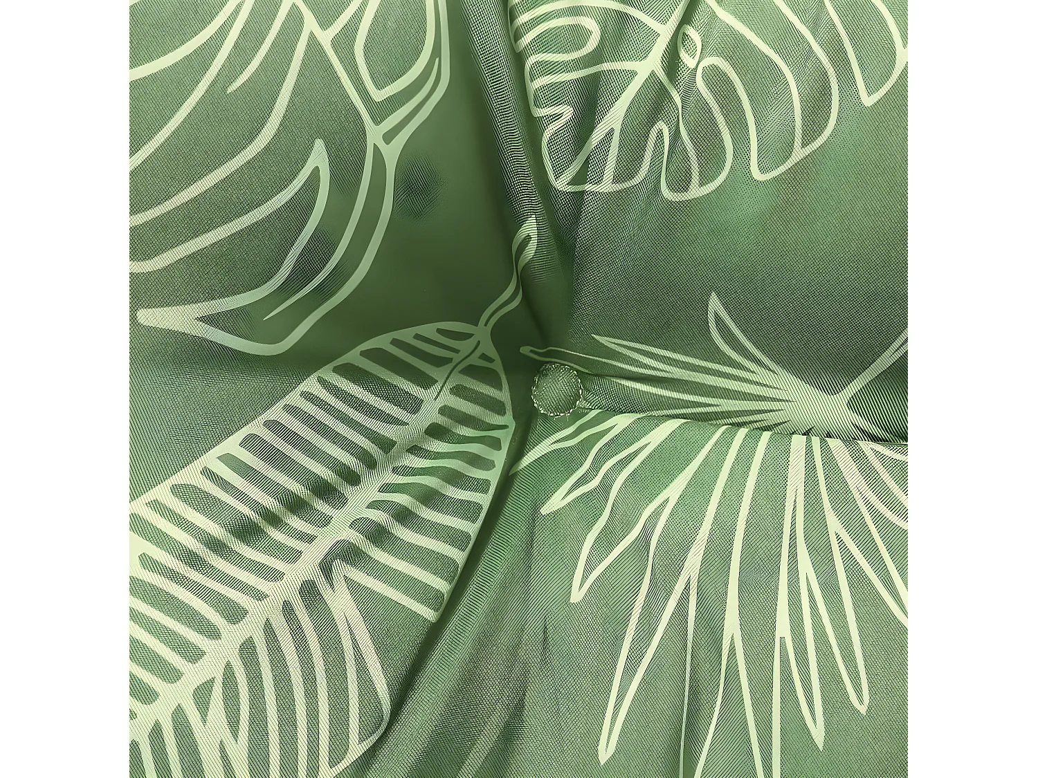 Coussin de banc de jardin motif de feuilles 200x50x7 cm tissu OFR35425