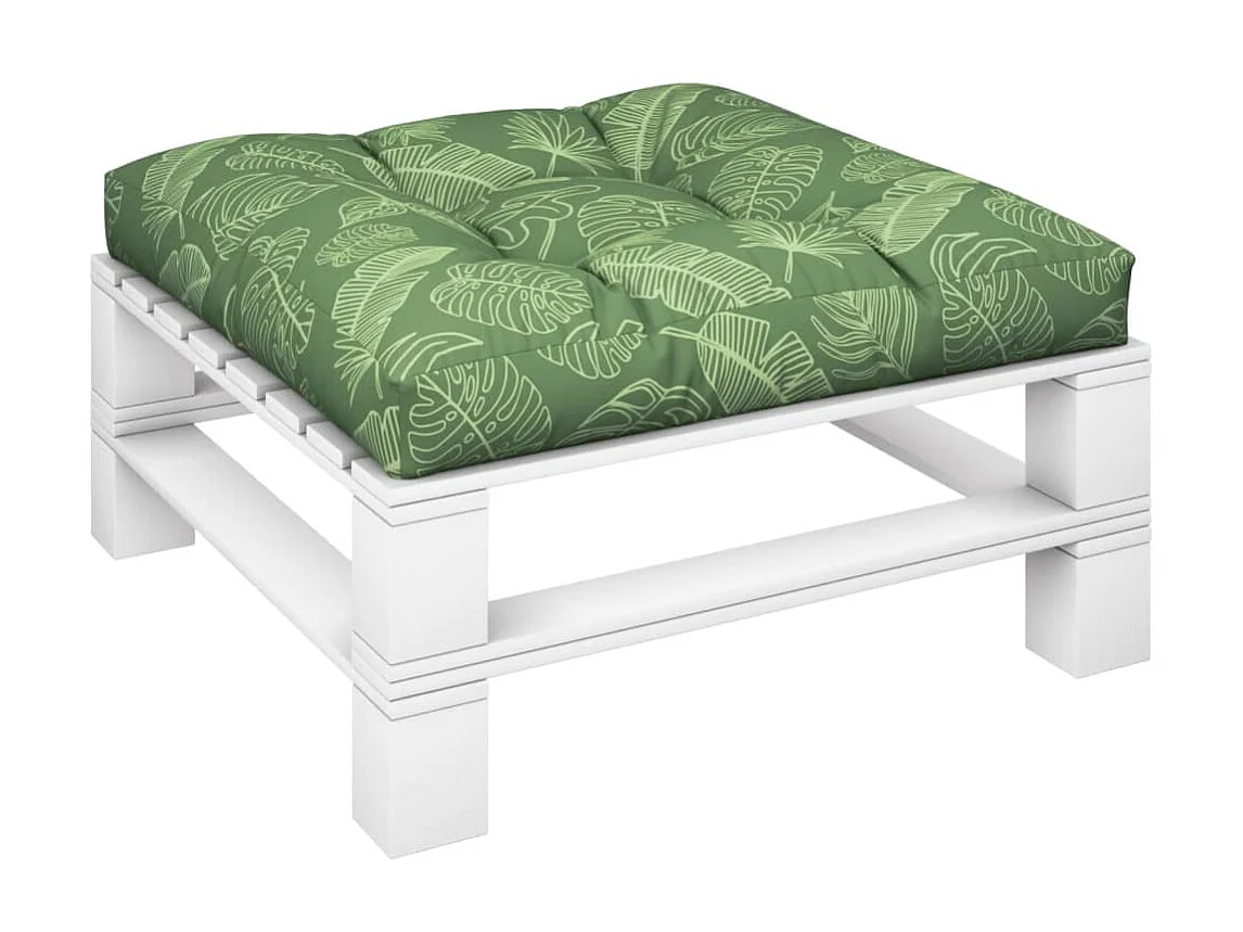 Cojín para palés tela estampado de hojas 80x80x12 cm ES989658