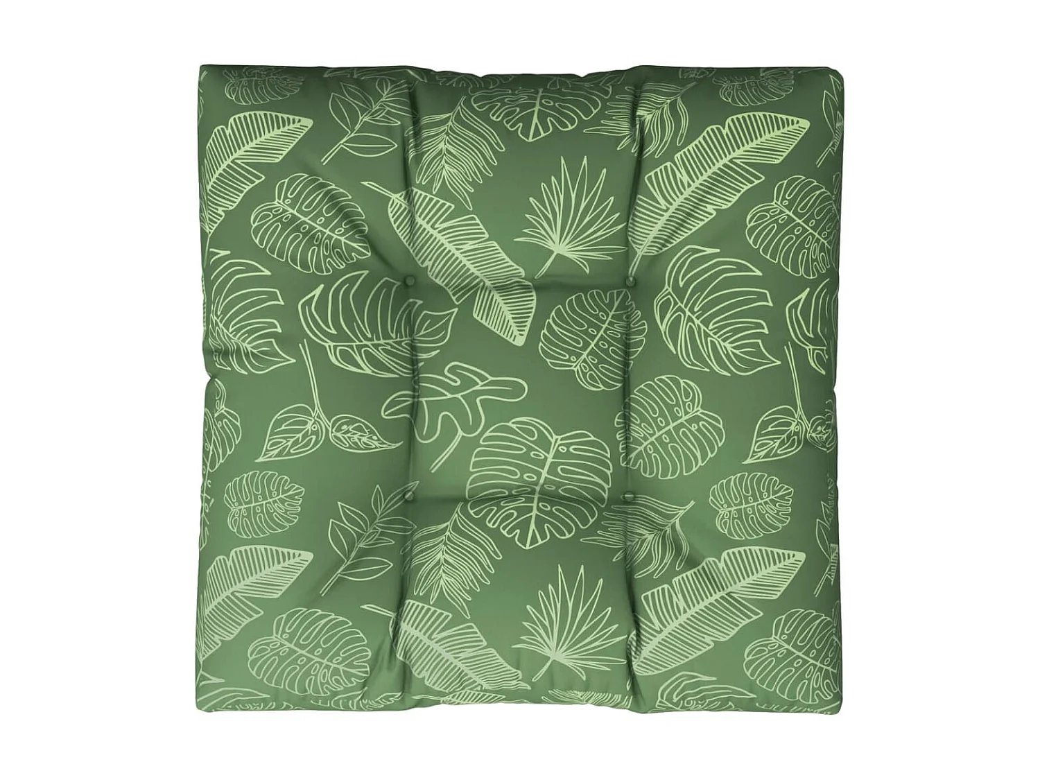 Palletkussen bladpatroon 80x80x12 cm stof NL860194