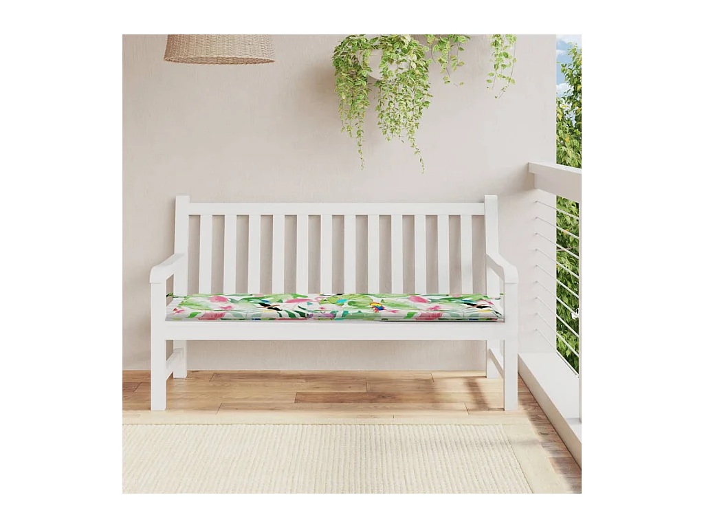 Coussin de banc de jardin multicolore 150x50x3 cm tissu oxford OFR43415