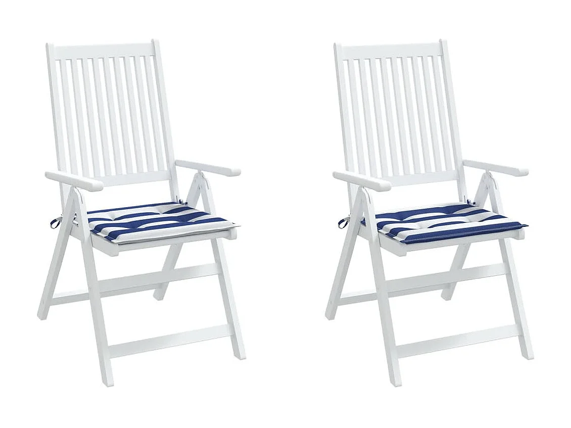 Coussins de chaise de jardin Lot de 2 50x50x3 cm tissu OFR39367