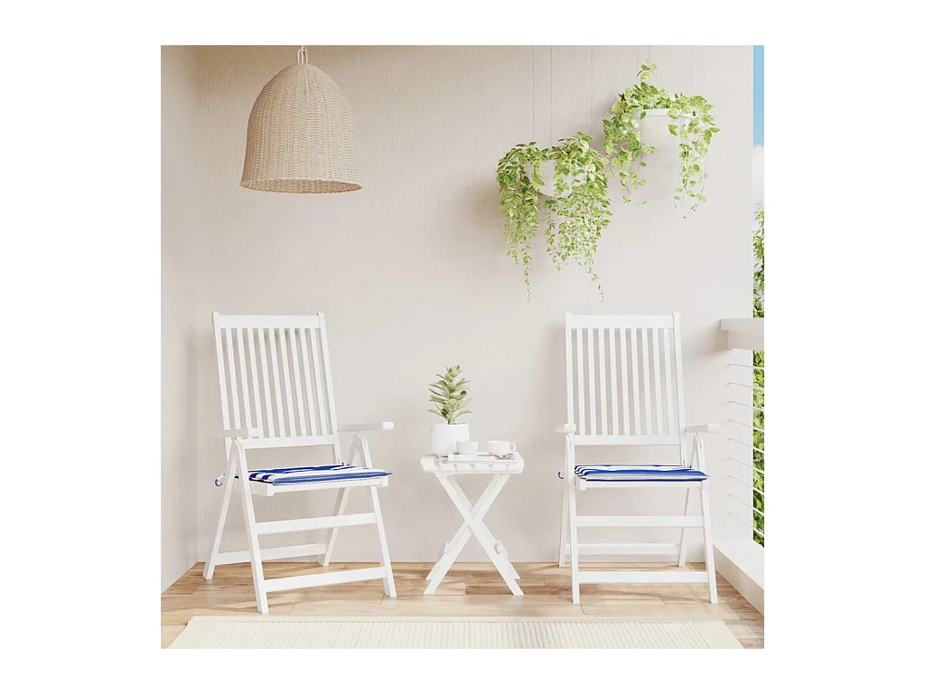 Coussins de chaise de jardin Lot de 2 50x50x3 cm tissu OFR39367