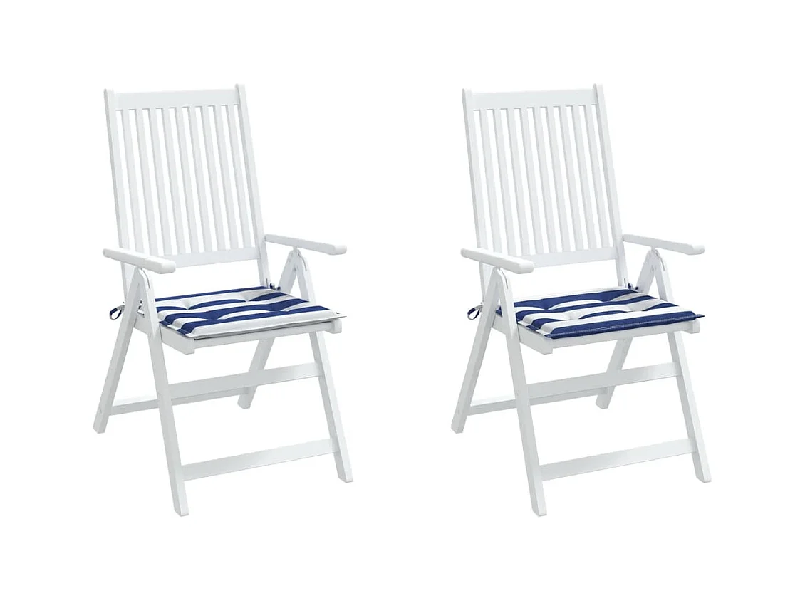 Coussins de chaise de jardin Lot de 2 50x50x3 cm tissu OFR39367