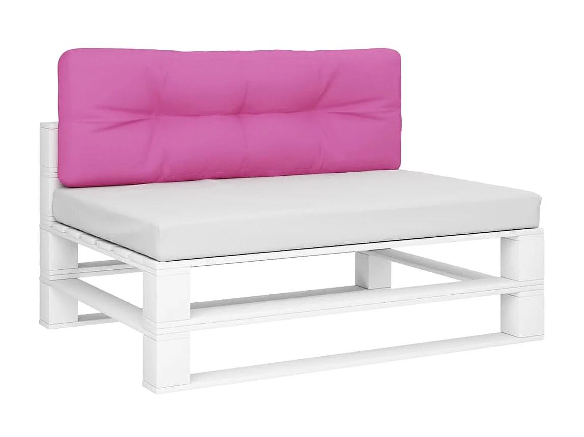 Coussin de palette rose 120x40x12 cm tissu OFR52733