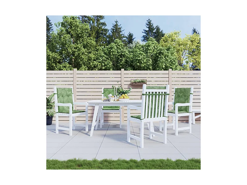 Coussins de chaise à dossier bas Lot de 4 modèle de feuille OFR38961