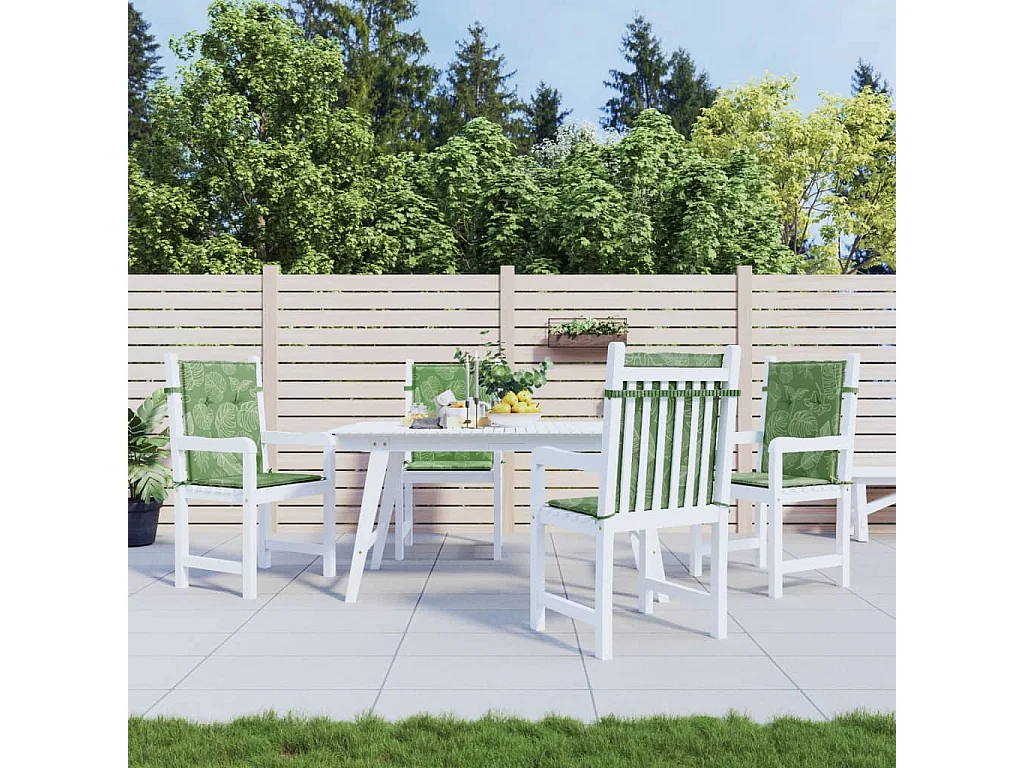 Coussins de chaise à dossier bas Lot de 4 modèle de feuille OFR38961