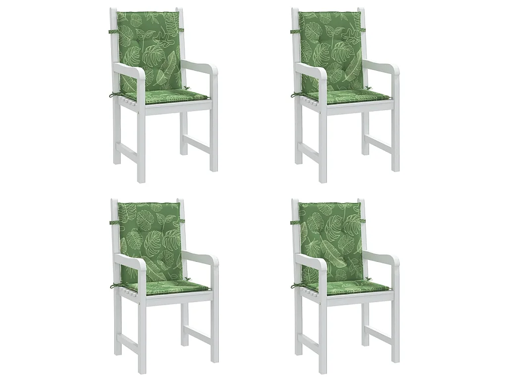 Coussins de chaise à dossier bas Lot de 4 modèle de feuille OFR38961