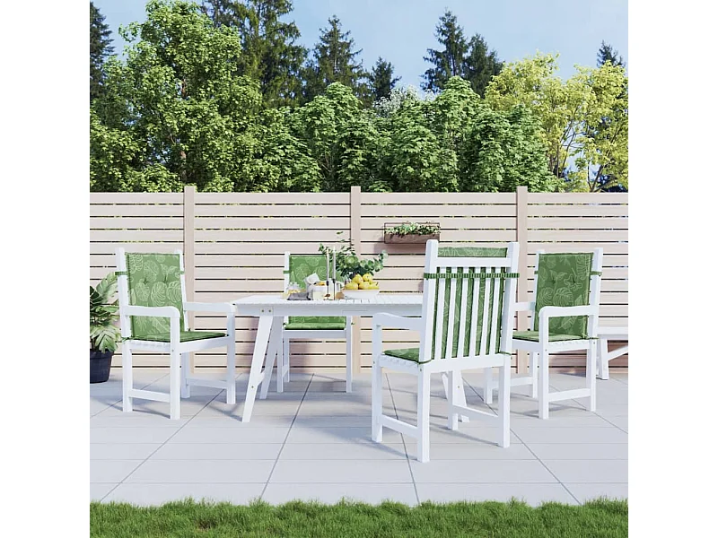 Coussins de chaise à dossier bas Lot de 4 modèle de feuille OFR38961