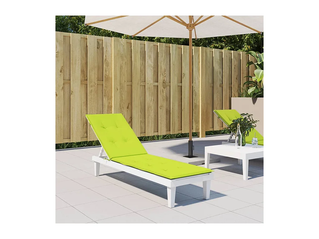 Coussin de chaise de terrasse vert vif (75+105)x50x3 cm OFR75192
