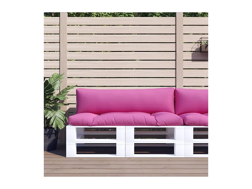 Coussins de palette 2 pcs rose tissu Oxford OFR78167