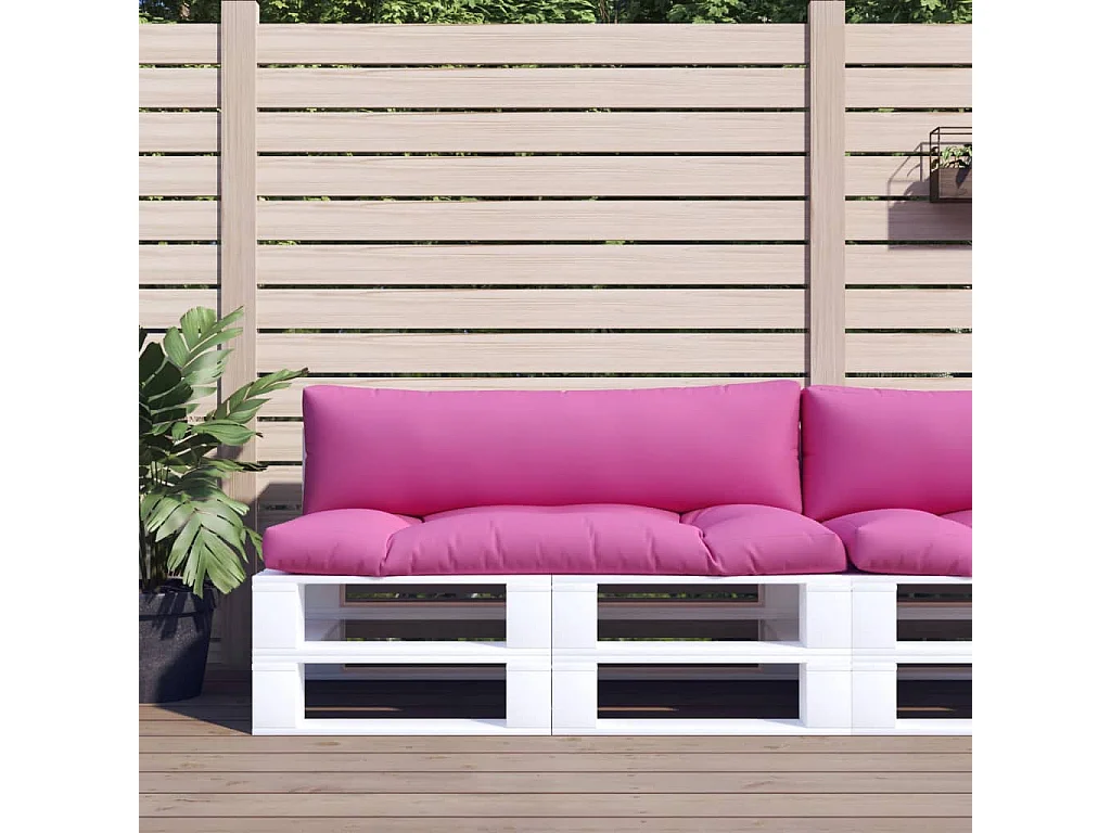 Almofadões p/ móveis de paletes 2 pcs tecido oxford rosa PT305328