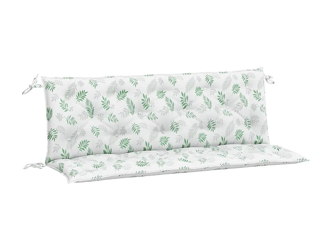 Coussins de banc de jardin Lot de 2 motif de feuilles tissu OFR35536