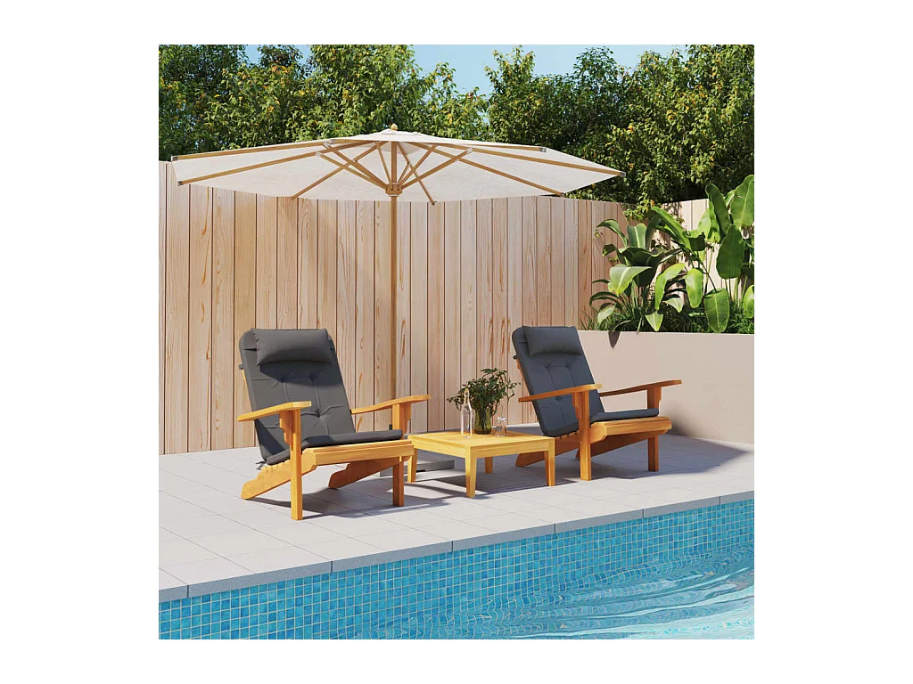 Coussins de chaise adirondack Lot de 2 anthracite tissu oxford OFR20931