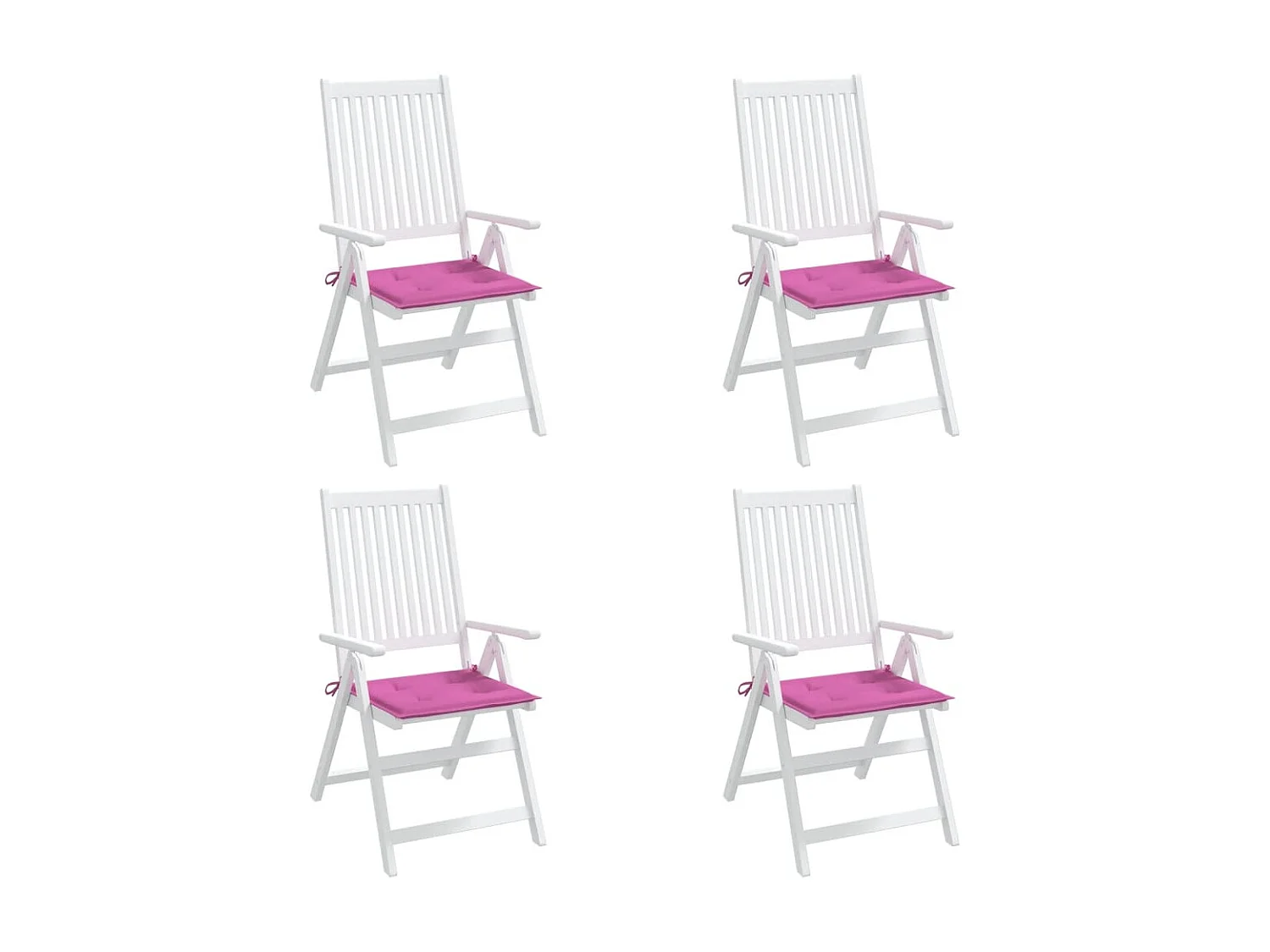 Coussins de chaise de jardin Lot de 4 rose 50x50x3 cm tissu OFR98247