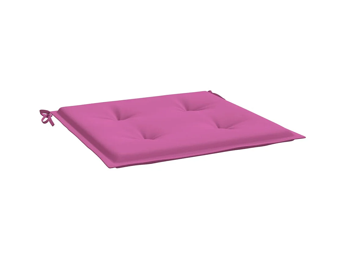 Tuinstoelkussens 4 st 50x50x3 cm stof roze NL601600