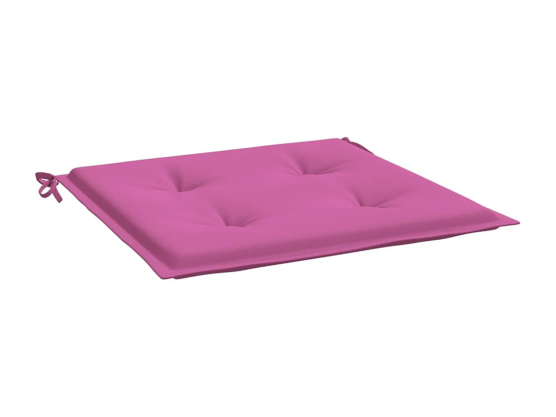 Coussins de chaise de jardin Lot de 4 rose 50x50x3 cm tissu OFR98247