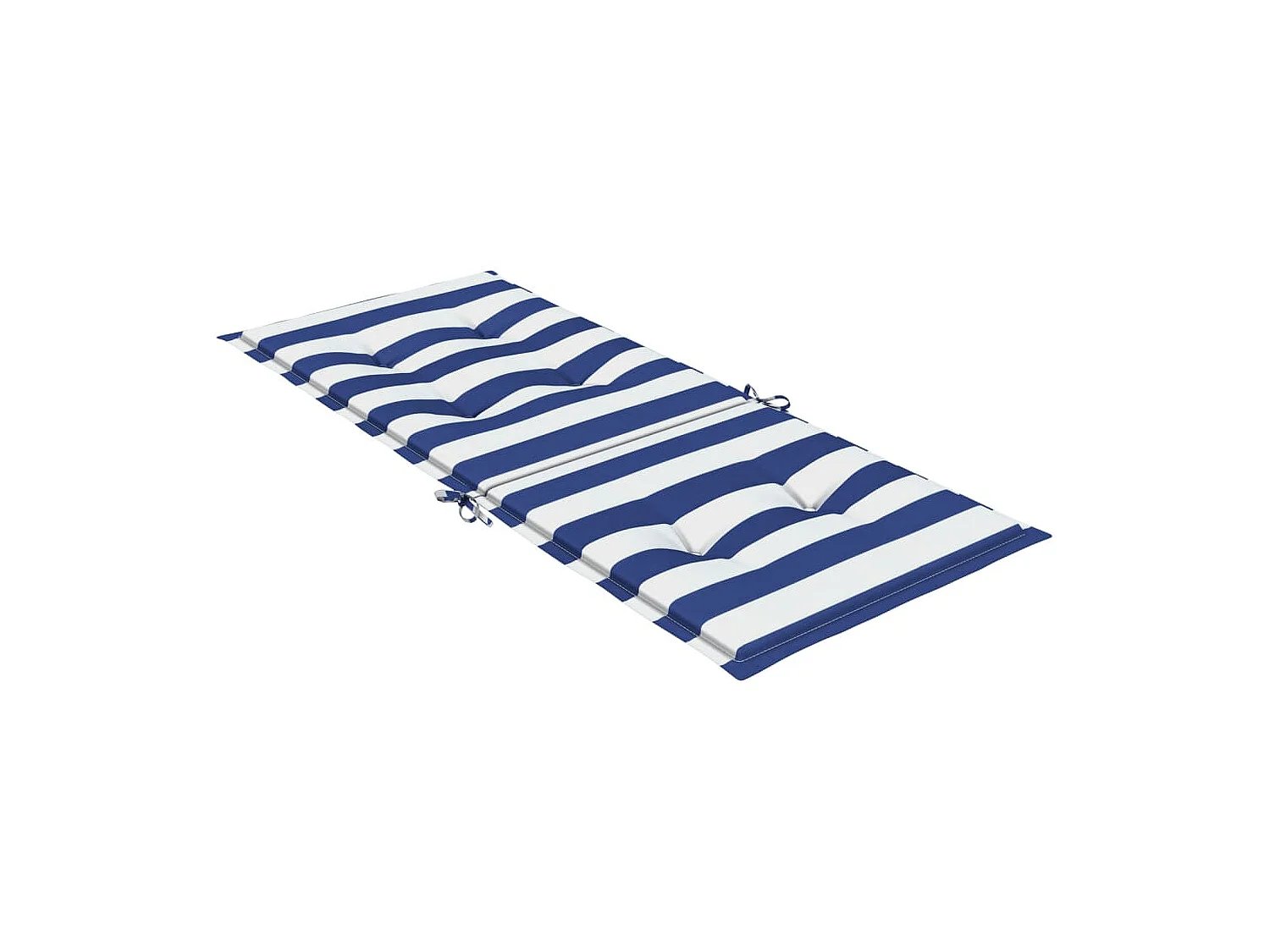 Coussins de chaise à dossier haut 4pcs rayures bleu/blanc tissu OFR73903