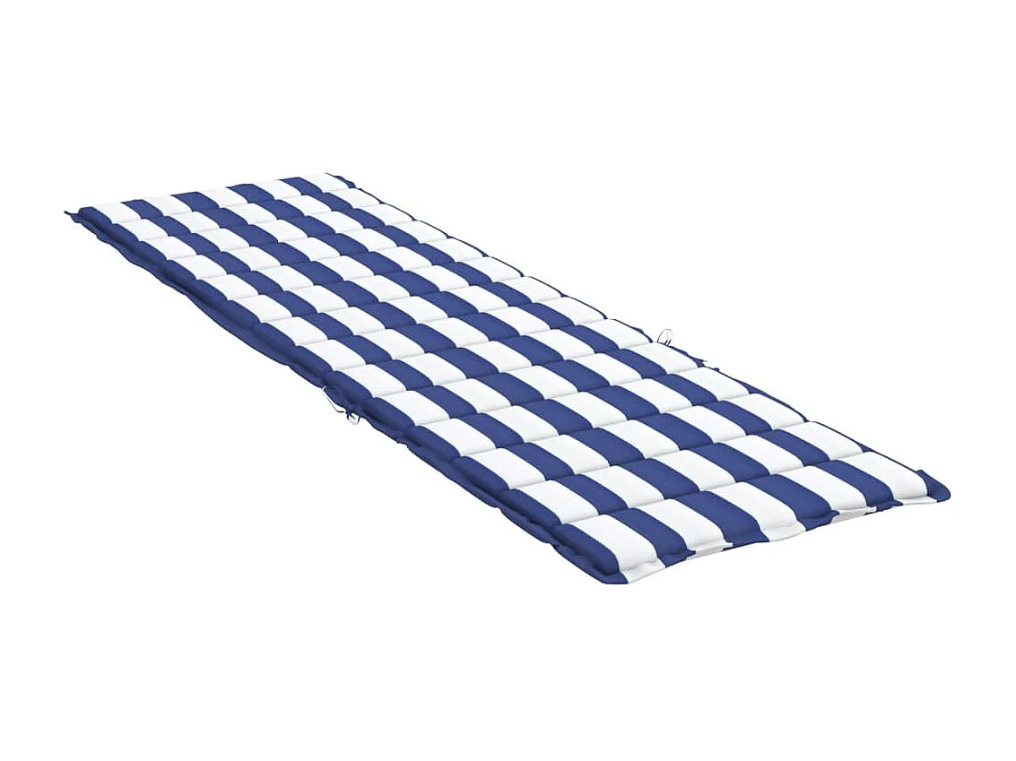 Coussin de chaise longue rayures bleues/blanches tissu oxford OFR77392