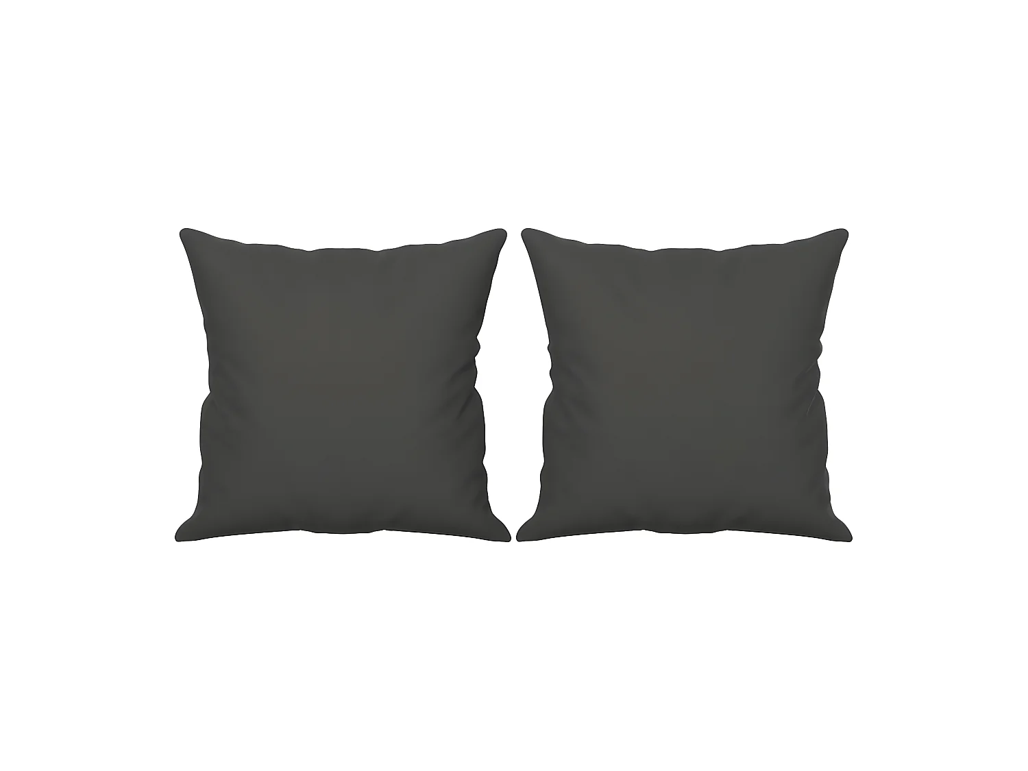 Coussins décoratifs 2 pcs Gris foncé 40x40 cm Tissu microfibre OFR10391