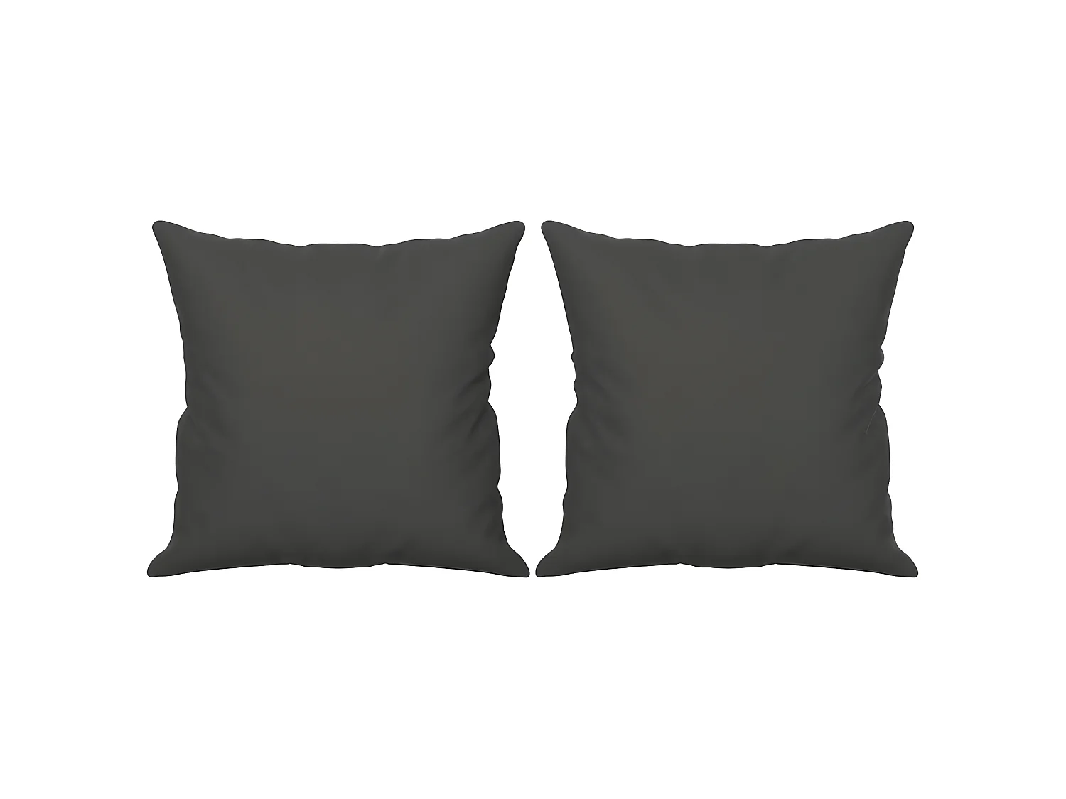 Cojines decorativos 2 uds tela microfibra gris oscuro 40x40 cm ES658716