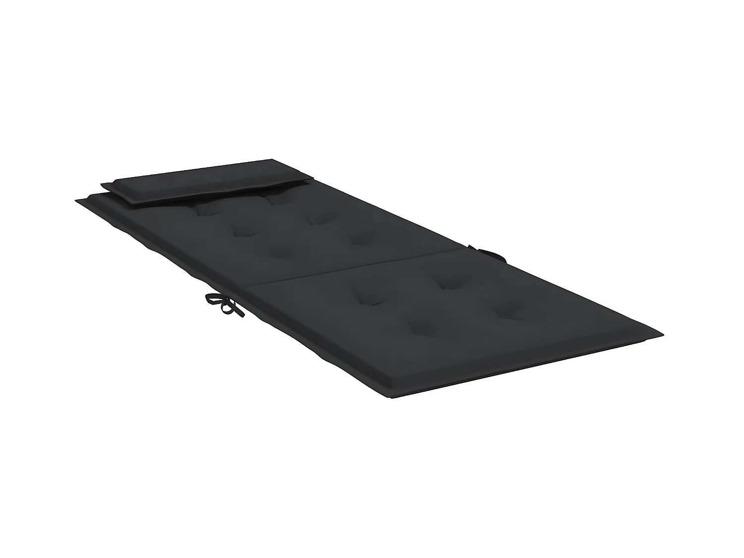 Coussins de chaise à dossier haut Lot de 2 noir tissu oxford OFR43050