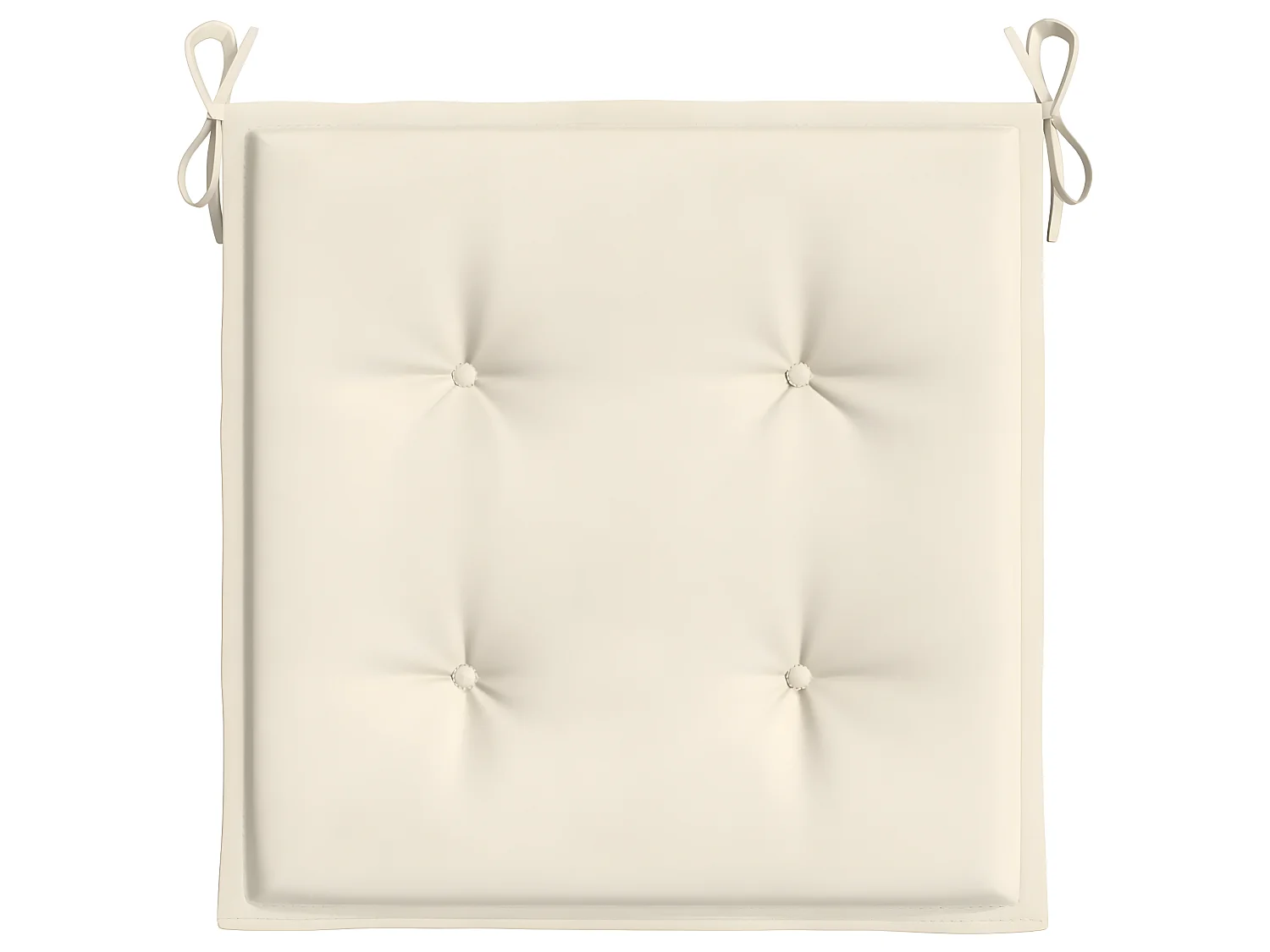 Cojines de silla de jardín 4 uds tela Oxford crema 50x50x3 cm ES330601