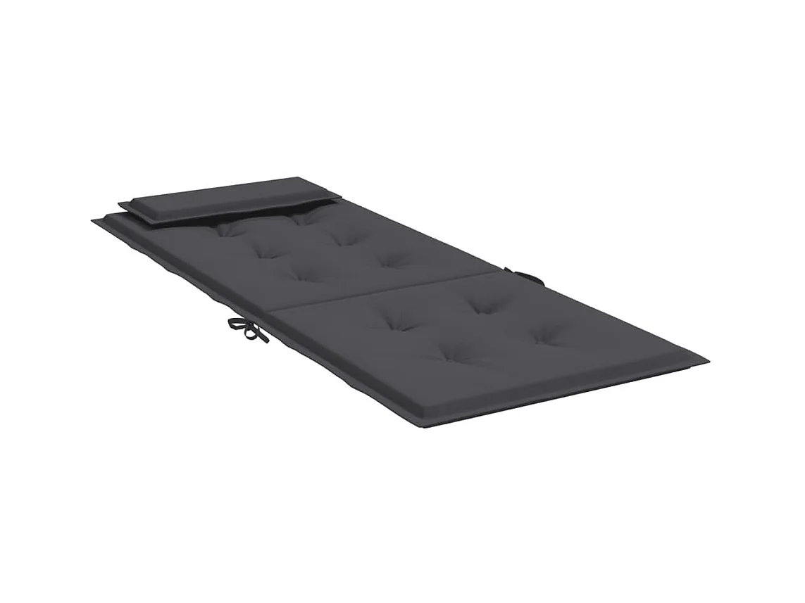 Stoelkussens 2 st hoge rug oxford stof antracietkleurig NL772384