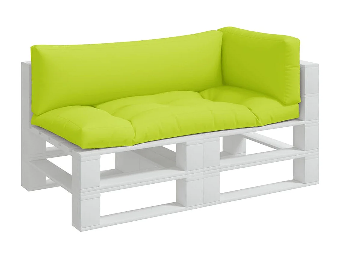 Coussins de palette 3 pcs vert vif tissu OFR78144