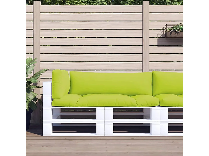 Coussins de palette 3 pcs vert vif tissu OFR78144
