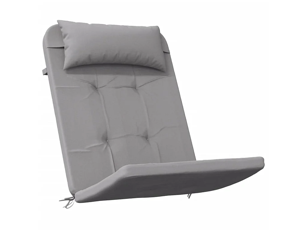 Coussins de chaise adirondack Lot de 2 gris tissu oxford OFR67808