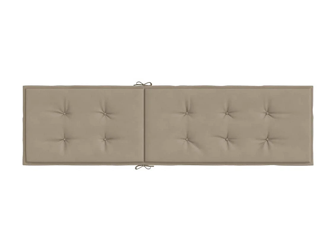 Coussin de chaise de terrasse taupe (75+105)x50x3 cm OFR60847