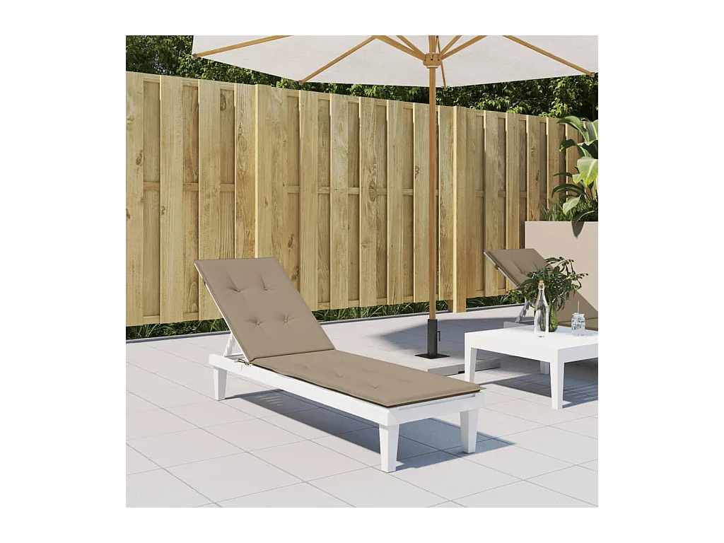 Coussin de chaise de terrasse taupe (75+105)x50x3 cm OFR60847