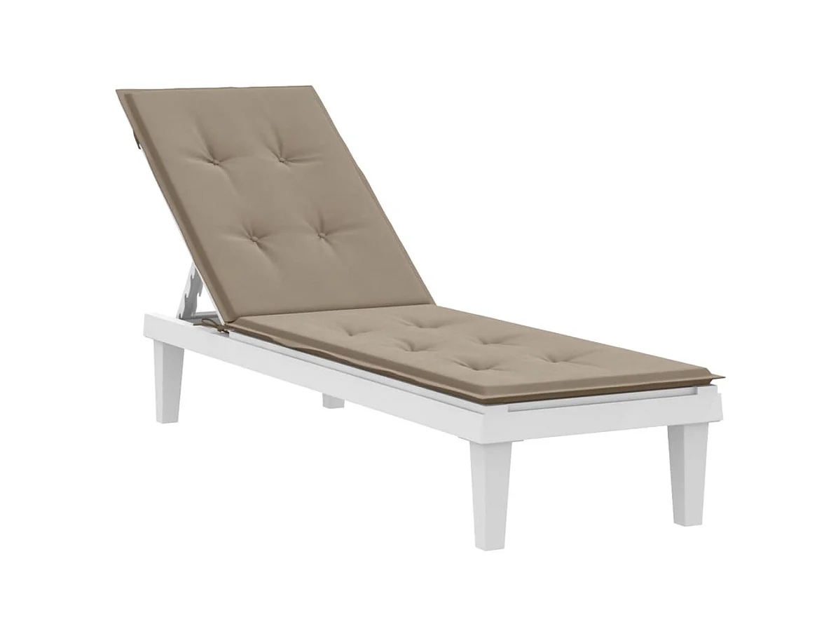 Cojín para tumbona gris taupe (75+105)x50x4 cm ES454571