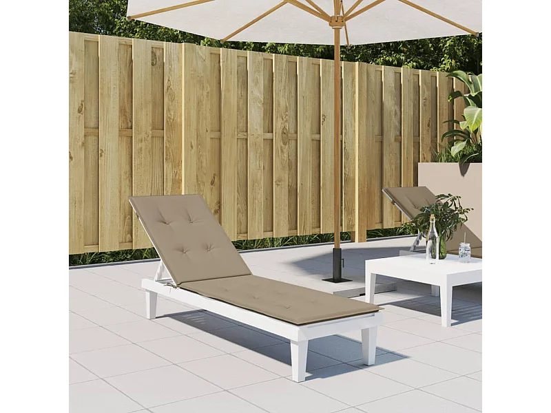 Coussin de chaise de terrasse taupe (75+105)x50x3 cm OFR60847