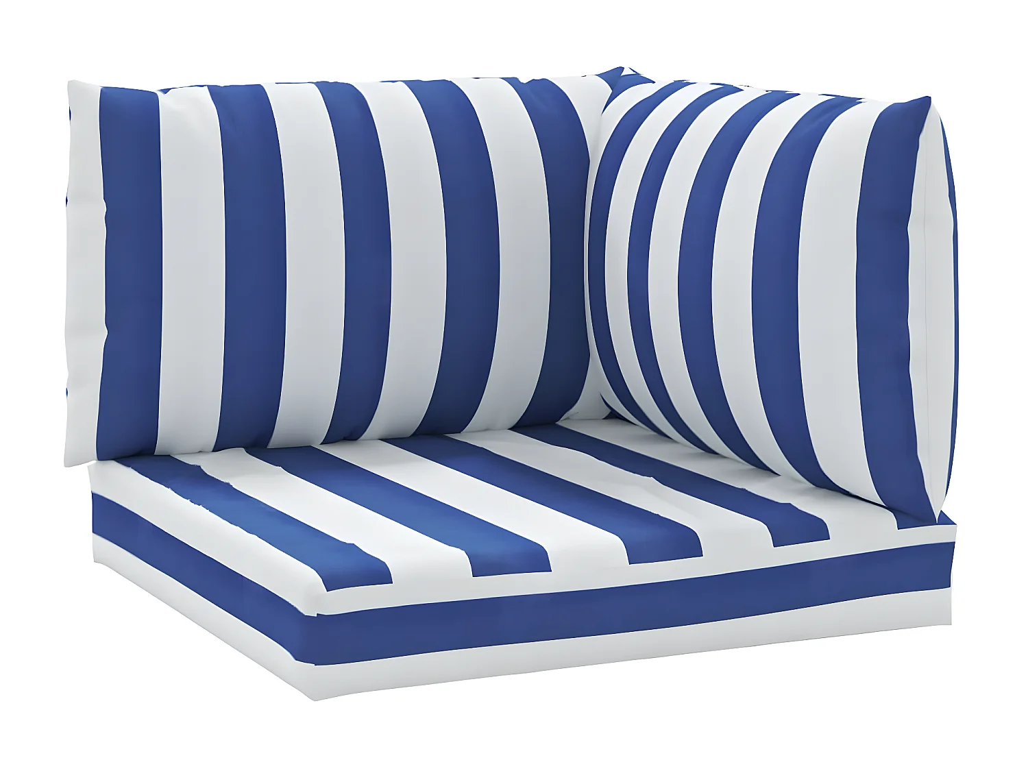 Coussins de palette 3 pcs rayures bleues/blanches tissu oxford OFR30789