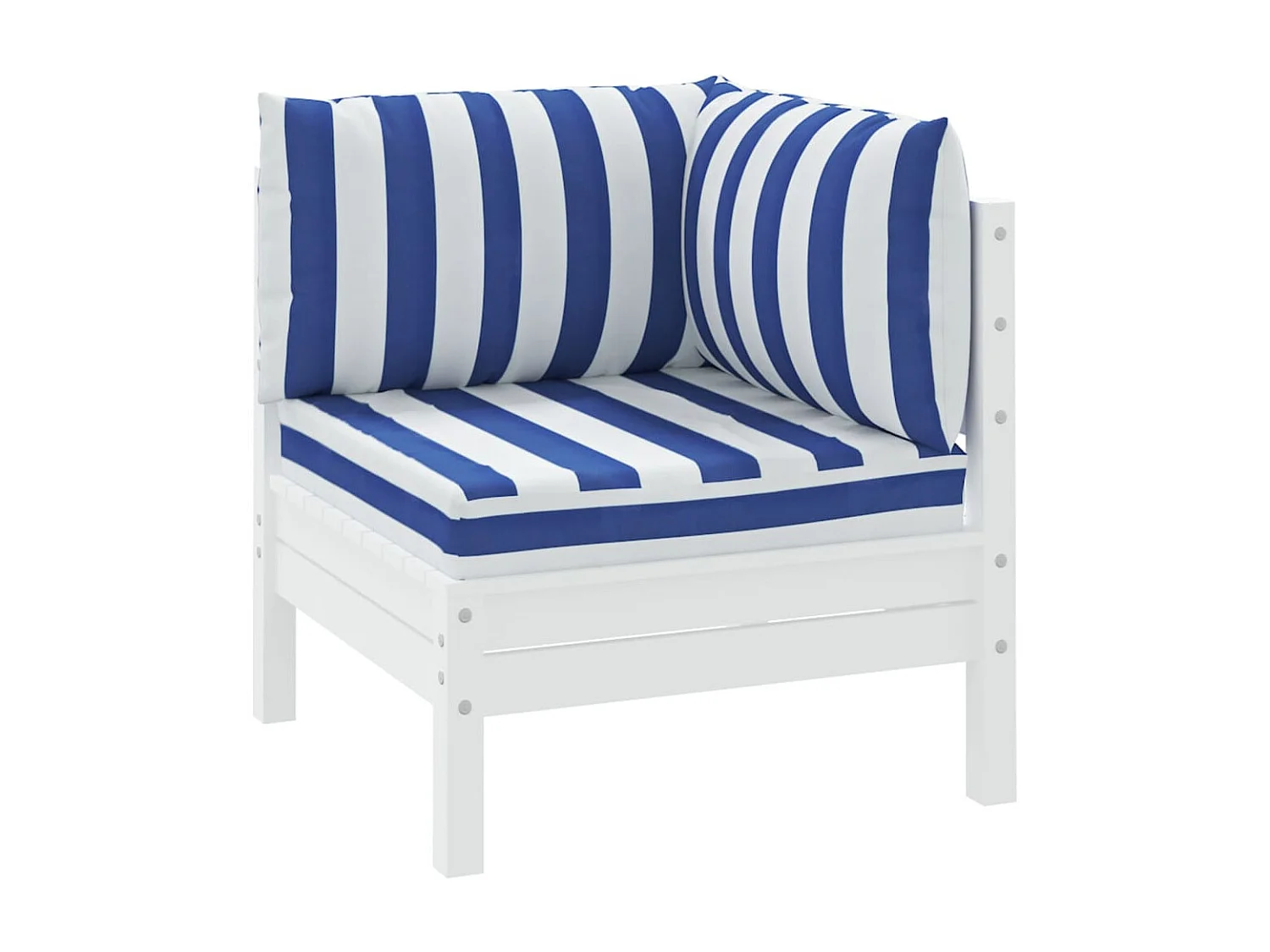 Coussins de palette 3 pcs rayures bleues/blanches tissu oxford OFR30789