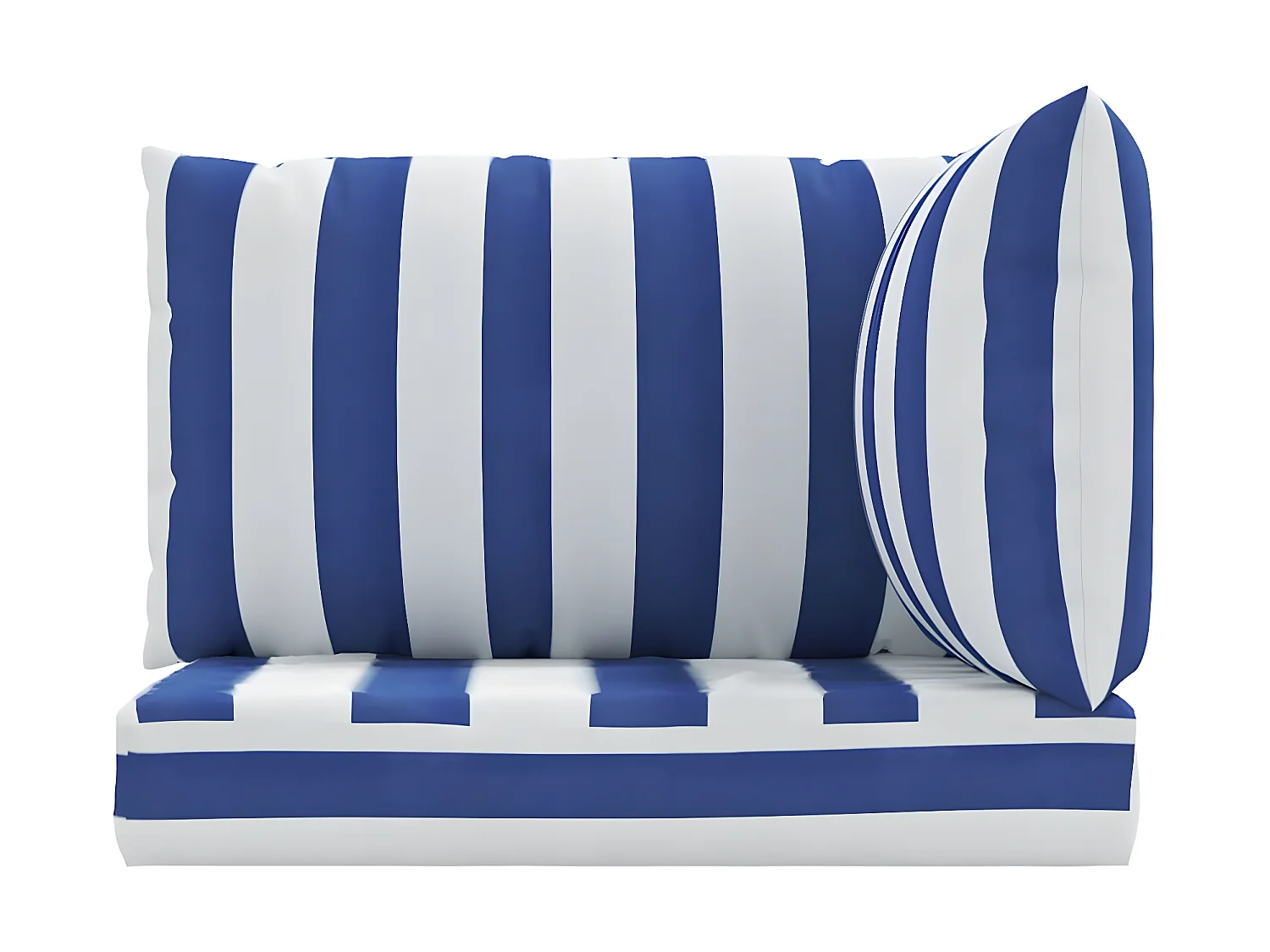 Coussins de palette 3 pcs rayures bleues/blanches tissu oxford OFR30789