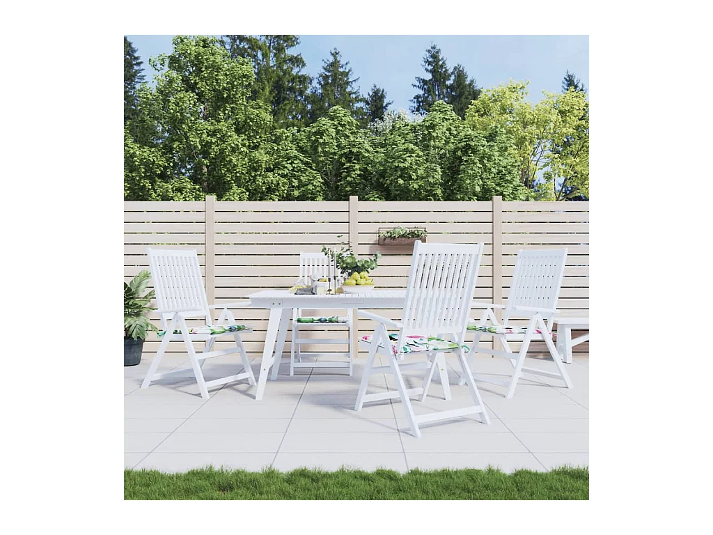 Coussins de chaise de jardin Lot de 4 multicolore 40x40x3 cm OFR53028