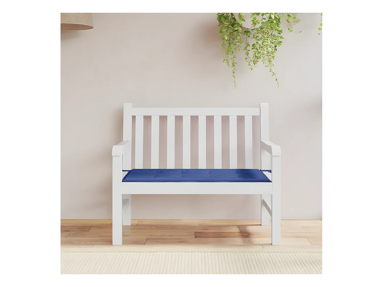 Coussin de banc de jardin bleu royal 120x50x3 cm tissu oxford OFR14465